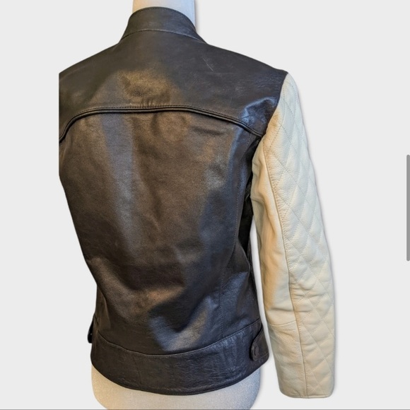 Scotch & Soda Buffalo Leather Quilted Jacket with silk lining - Picture 5 of 10